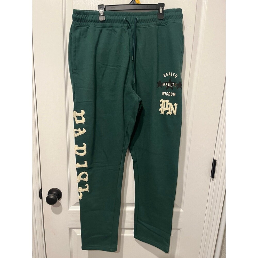 Parish Nation Sweatpants Large Green Joggers Health Wealth Wisdom Streetwear